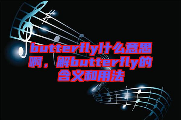 butterfly什么意思啊，解butterfly的含義和用法