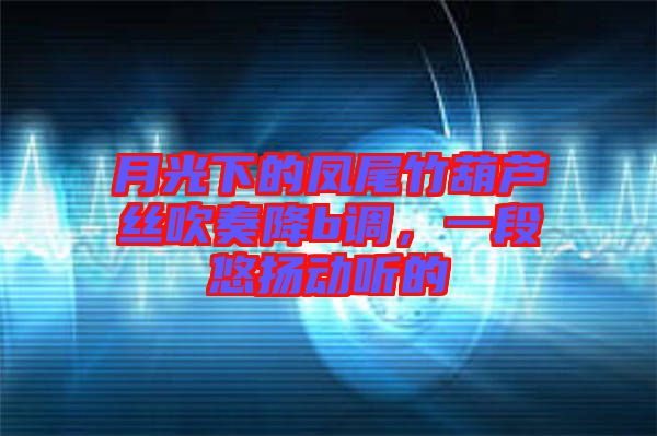 月光下的鳳尾竹葫蘆絲吹奏降b調(diào)，一段悠揚動聽的