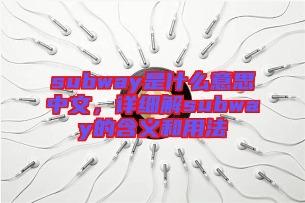 subway是什么意思中文，詳細解subway的含義和用法