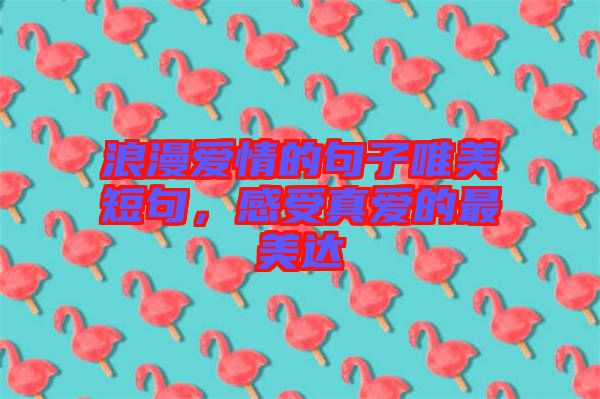 浪漫愛(ài)情的句子唯美短句，感受真愛(ài)的最美達(dá)