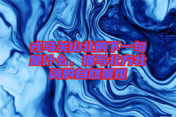 戎馬關(guān)山北的下一句是什么，描寫北方壯闊的自然景觀