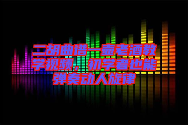 二胡曲譜一壺老酒教學(xué)視頻，初學(xué)者也能彈奏動人旋律