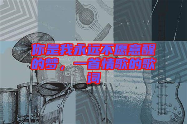 你是我永遠(yuǎn)不愿意醒的夢(mèng)，一首情歌的歌詞
