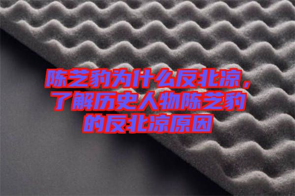 陳芝豹為什么反北涼，了解歷史人物陳芝豹的反北涼原因