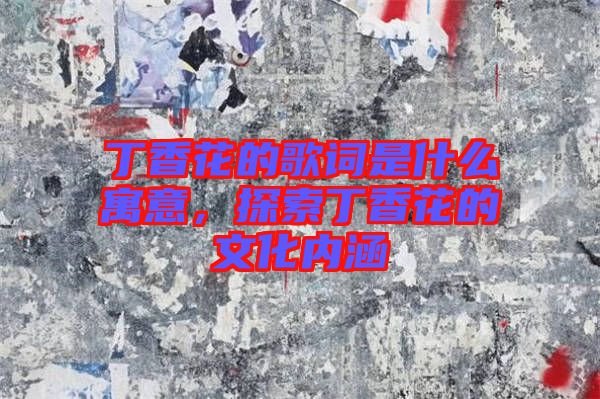 丁香花的歌詞是什么寓意，探索丁香花的文化內(nèi)涵