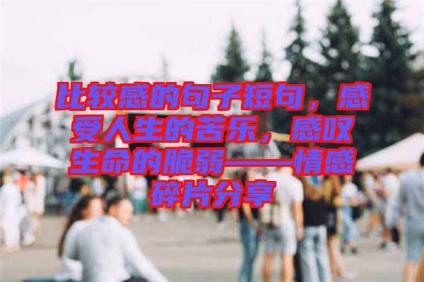 比較感的句子短句，感受人生的苦樂，感嘆生命的脆弱——情感碎片分享