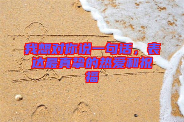 我想對(duì)你說一句話，表達(dá)最真摯的熱愛和祝福