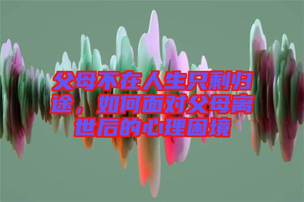 父母不在人生只剩歸途，如何面對(duì)父母離世后的心理困境