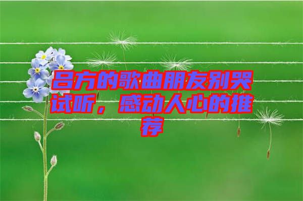 呂方的歌曲朋友別哭試聽，感動人心的推薦