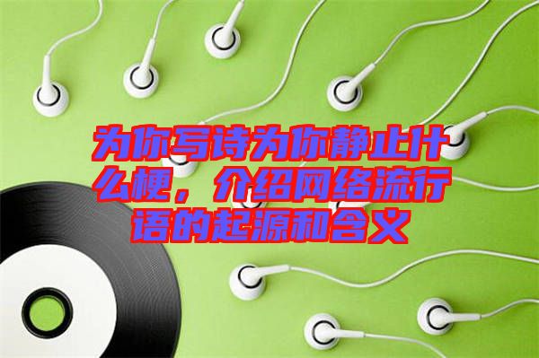 為你寫詩為你靜止什么梗，介紹網(wǎng)絡(luò)流行語的起源和含義