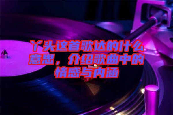 丫頭這首歌達的什么意思，介紹歌曲中的情感與內(nèi)涵