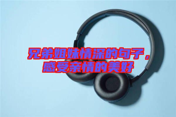 兄弟姐妹情深的句子，感受親情的美好