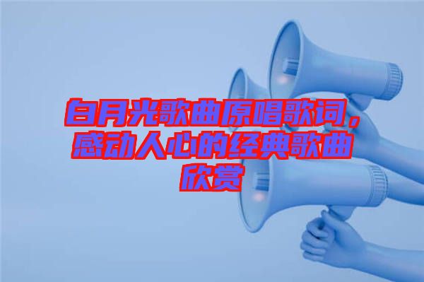 白月光歌曲原唱歌詞，感動人心的經(jīng)典歌曲欣賞