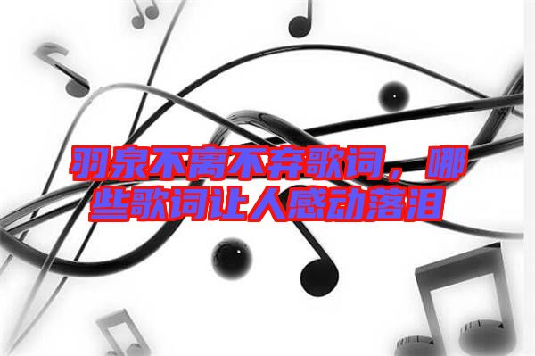 羽泉不離不棄歌詞，哪些歌詞讓人感動(dòng)落淚