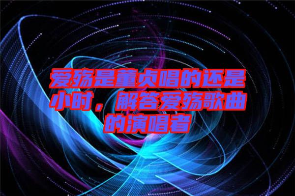 愛殤是董貞唱的還是小時(shí)，解答愛殤歌曲的演唱者