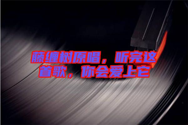 藤纏樹原唱，聽完這首歌，你會愛上它