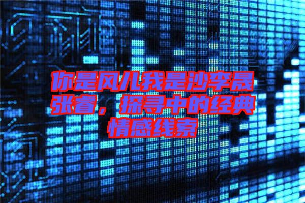 你是風兒我是沙李晟張睿，探尋中的經(jīng)典情感線索