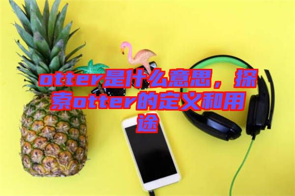 otter是什么意思，探索otter的定義和用途