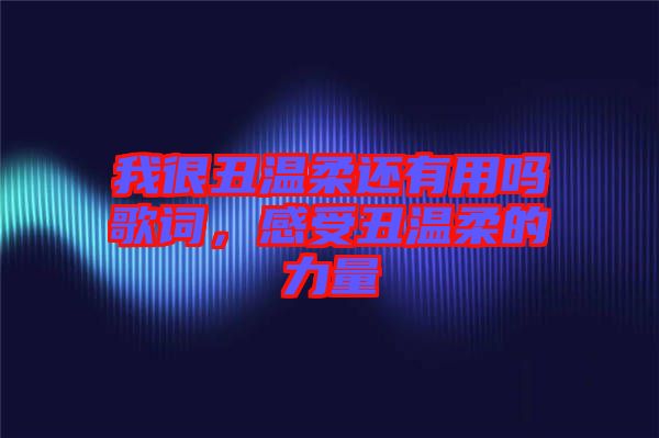 我很丑溫柔還有用嗎歌詞，感受丑溫柔的力量