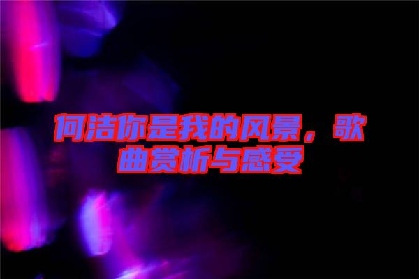 何潔你是我的風(fēng)景，歌曲賞析與感受