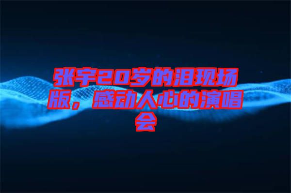 張宇20歲的淚現(xiàn)場(chǎng)版，感動(dòng)人心的演唱會(huì)
