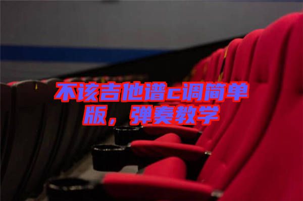 不該吉他譜c調簡單版，彈奏教學