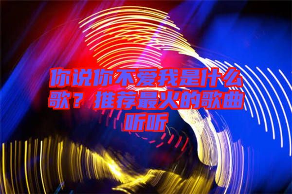 你說(shuō)你不愛(ài)我是什么歌？推薦最火的歌曲聽(tīng)聽(tīng)