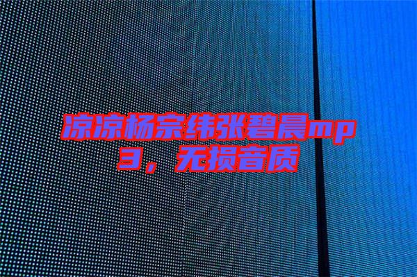 涼涼楊宗緯張碧晨mp3，無(wú)損音質(zhì)