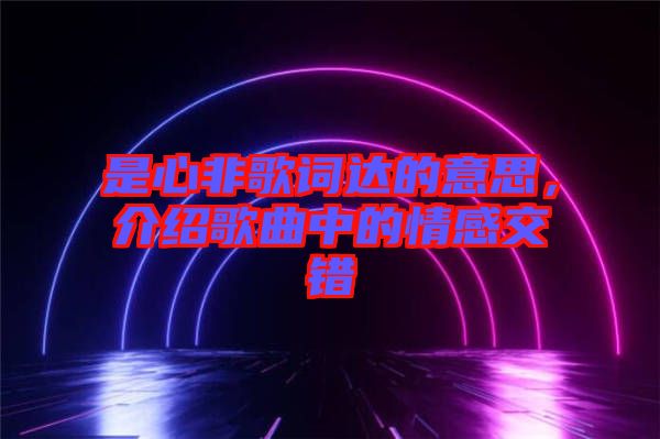 是心非歌詞達的意思，介紹歌曲中的情感交錯