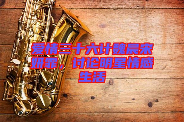 愛(ài)情三十六計(jì)魏晨宋妍霏，討論明星情感生活