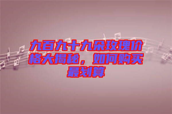 九百九十九朵玫瑰價(jià)格大揭秘，如何購買最劃算