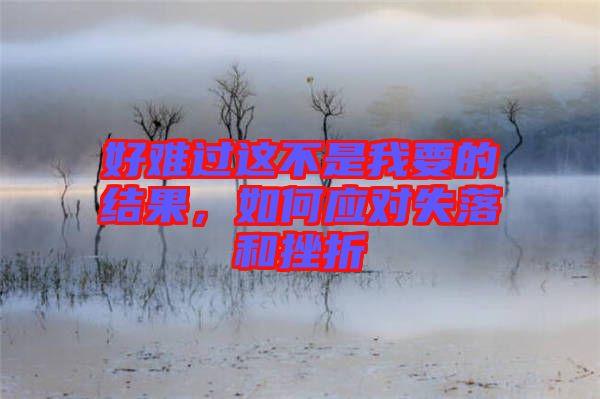 好難過這不是我要的結(jié)果，如何應(yīng)對失落和挫折