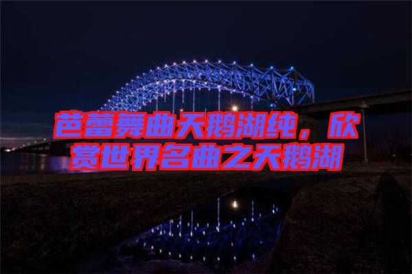 芭蕾舞曲天鵝湖純，欣賞世界名曲之天鵝湖