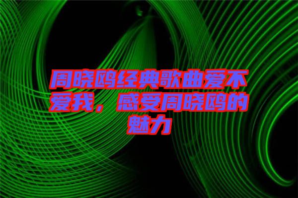 周曉鷗經(jīng)典歌曲愛不愛我，感受周曉鷗的魅力