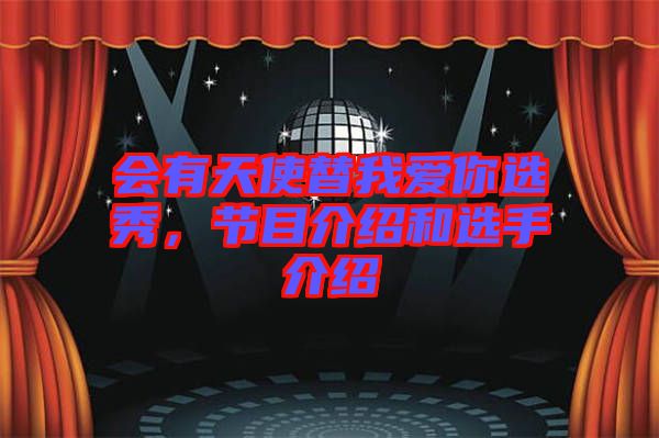 會有天使替我愛你選秀，節(jié)目介紹和選手介紹