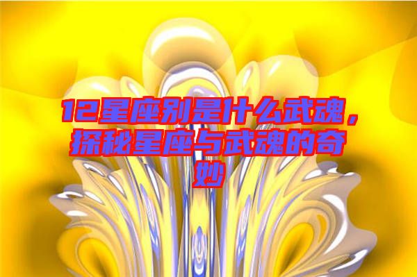 12星座別是什么武魂，探秘星座與武魂的奇妙