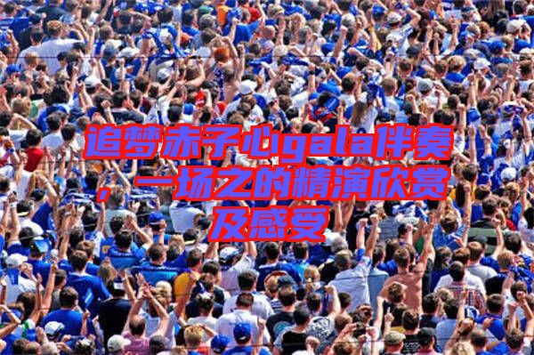 追夢(mèng)赤子心gala伴奏，一場(chǎng)之的精演欣賞及感受