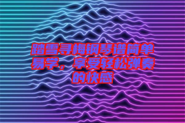 踏雪尋梅鋼琴譜簡單易學(xué)，享受輕松彈奏的快感