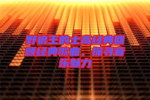 野狼王的士高經典回顧經典歌曲，探尋音樂魅力