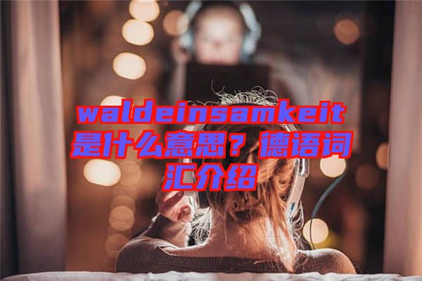 waldeinsamkeit是什么意思？德語詞匯介紹