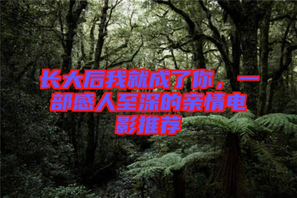 長大后我就成了你，一部感人至深的親情電影推薦